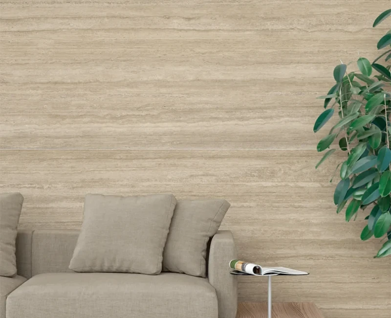 Широкоформатна керамогранітна плита Laminam Hado Travertino Noce — фото 3 — MAS — Modern Acrylic Stone