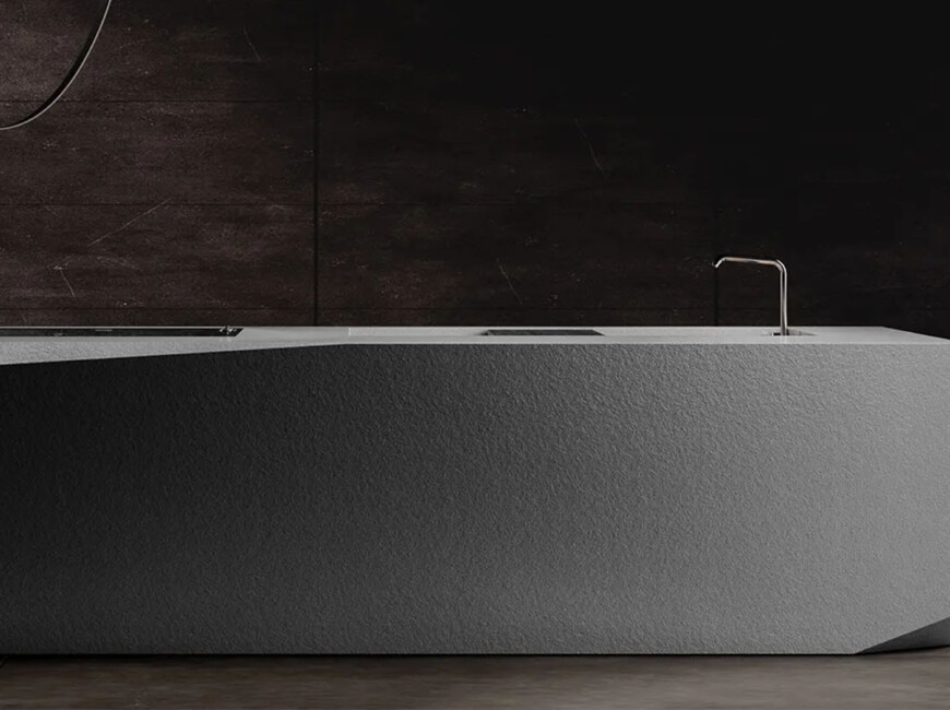 Широкоформатная керамогранитная плита Keralini Absolute Grey Fullbody — фото 4 — MAS — Modern Acrylic Stone