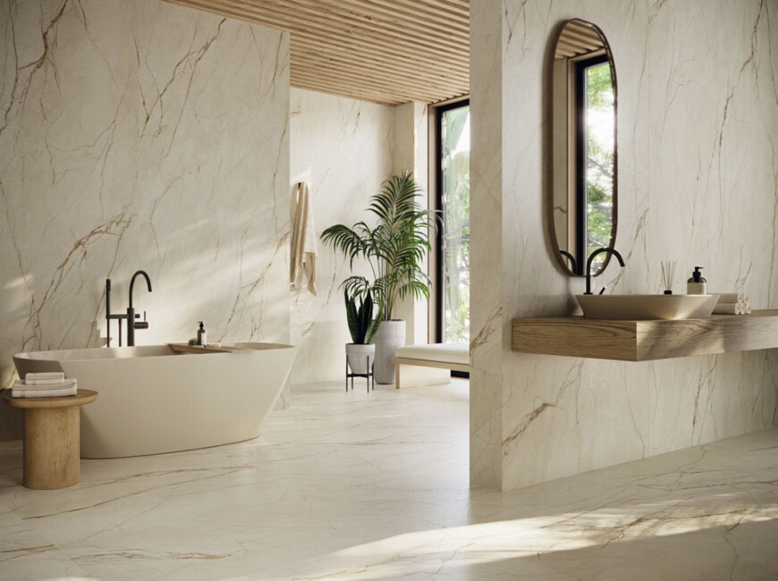 Широкоформатная керамогранитная плита Keralini Canela Roma — фото 4 — MAS — Modern Acrylic Stone