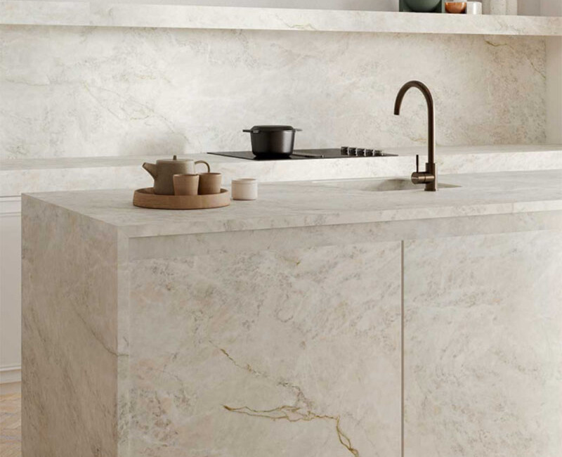 Широкоформатна керамогранітна плита Neolith Everest Sunrise — фото 3 — MAS — Modern Acrylic Stone