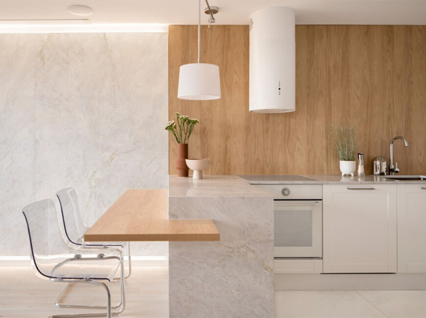 Широкоформатная керамогранитная плита Neolith Everest Sunrise — фото 4 — MAS — Modern Acrylic Stone