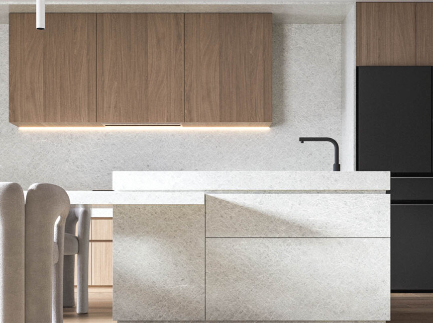 Искусственный кварцевый камень Vicostone BQ9660 Sollight — фото 4 — MAS — Modern Acrylic Stone