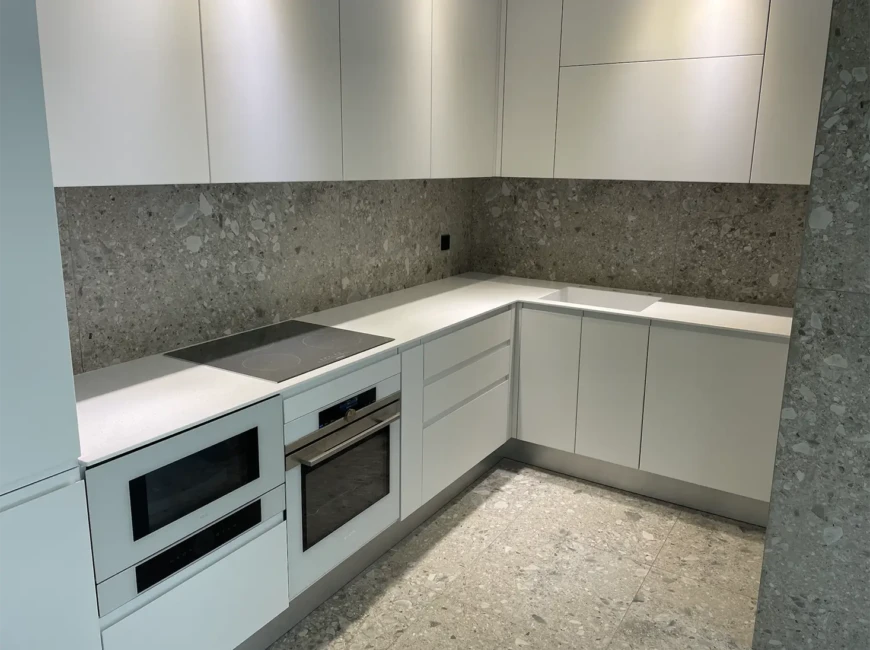 Столешница и мойка из акрилового камня Grandex A-422 Snow Pile — фото 1 — MAS — Modern Acrylic Stone