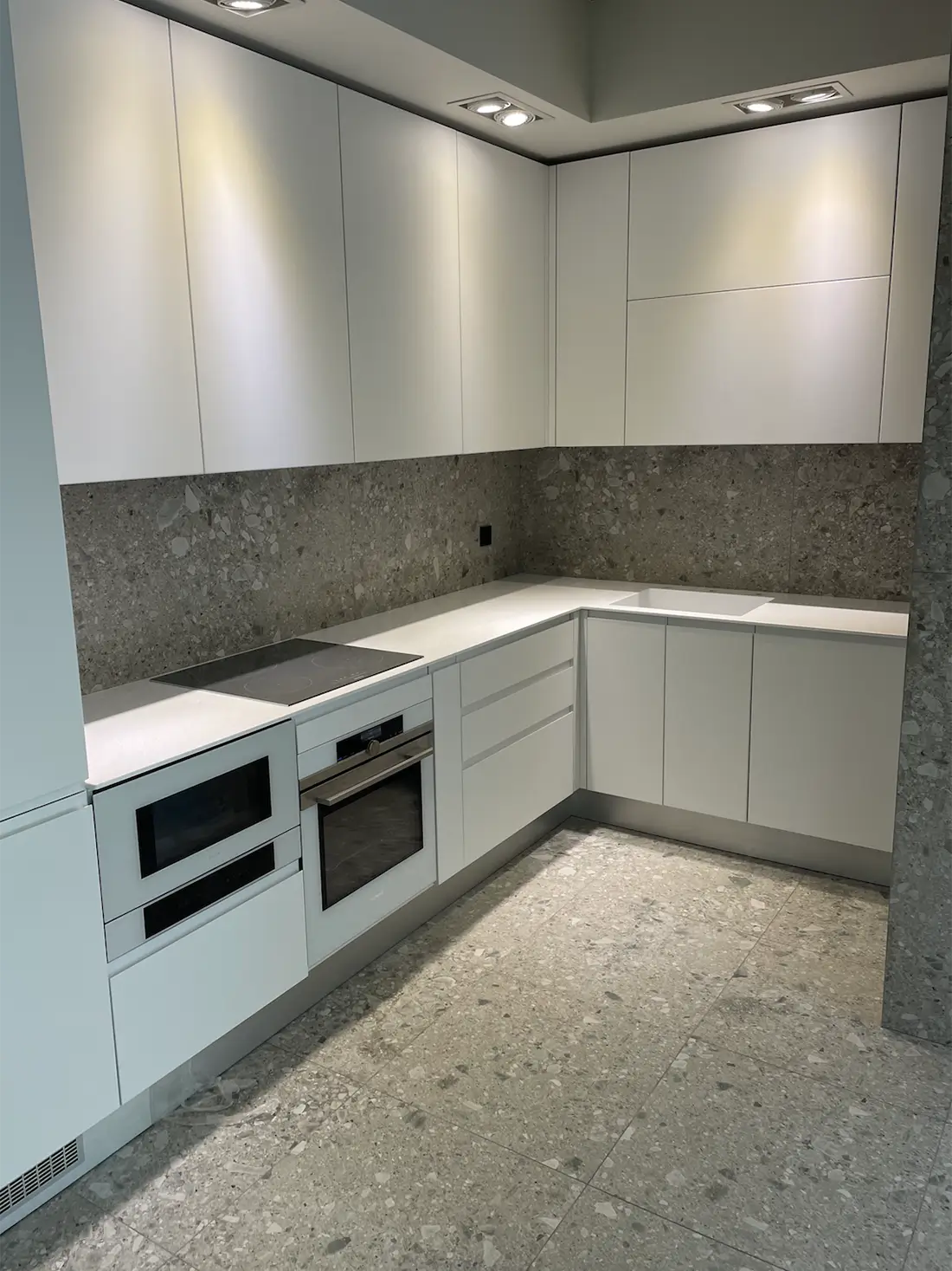 Столешница и мойка из акрилового камня Grandex A-422 Snow Pile — фото 2 — MAS — Modern Acrylic Stone