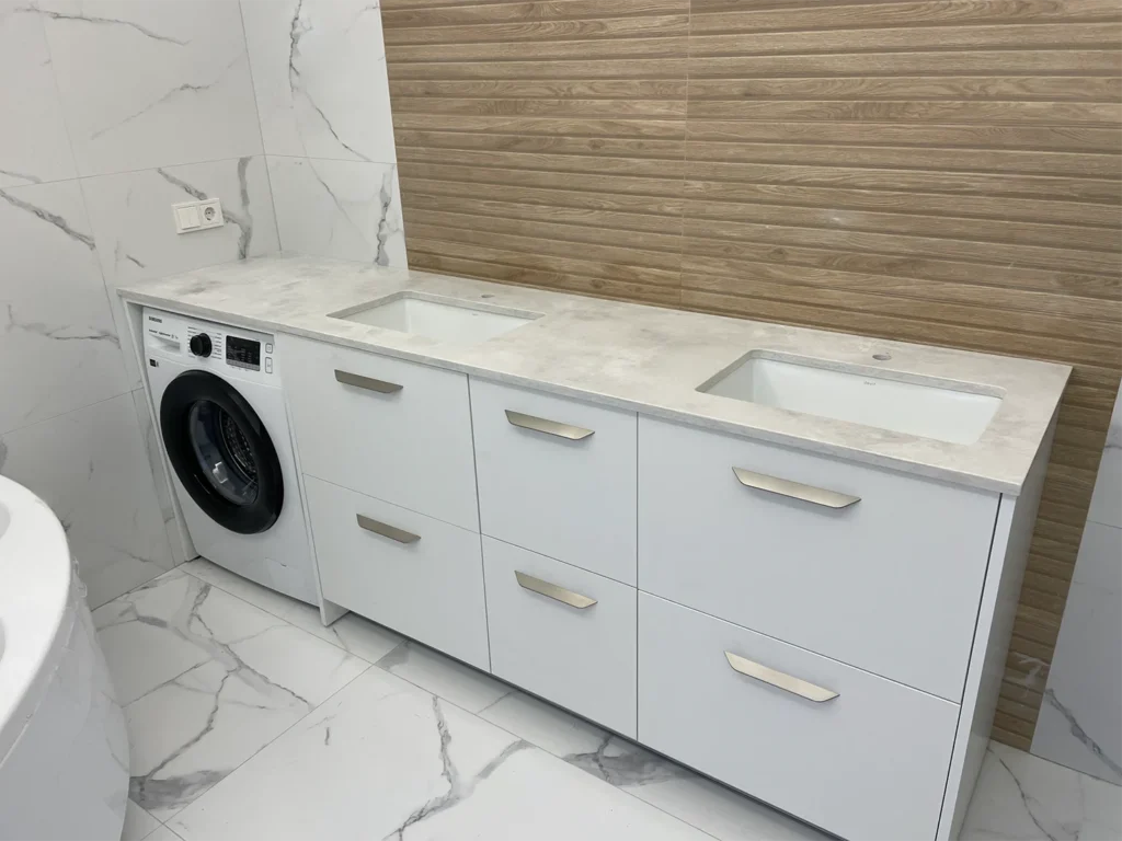 Столешница в ванную комнату из кварца Avant Quartz 8100 Мулен — фото 4 — MAS — Modern Acrylic Stone