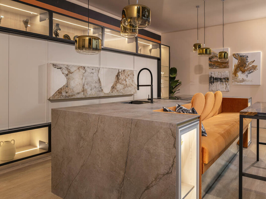 Широкоформатная керамогранитная плита Ascale Nebula Brown — фото 6 — MAS — Modern Acrylic Stone