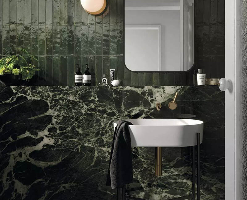 Широкоформатна керамогранітна плита Marazzi Grande Marble Look Verde Aver — фото 3 — MAS — Modern Acrylic Stone