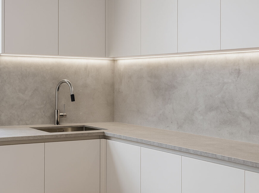 Широкоформатная керамогранитная плита Materia Hyper Silver — фото 5 — MAS — Modern Acrylic Stone