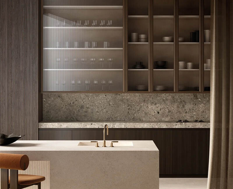Широкоформатна керамогранітна плита Sapienstone Crema Neve — фото 4 — MAS — Modern Acrylic Stone