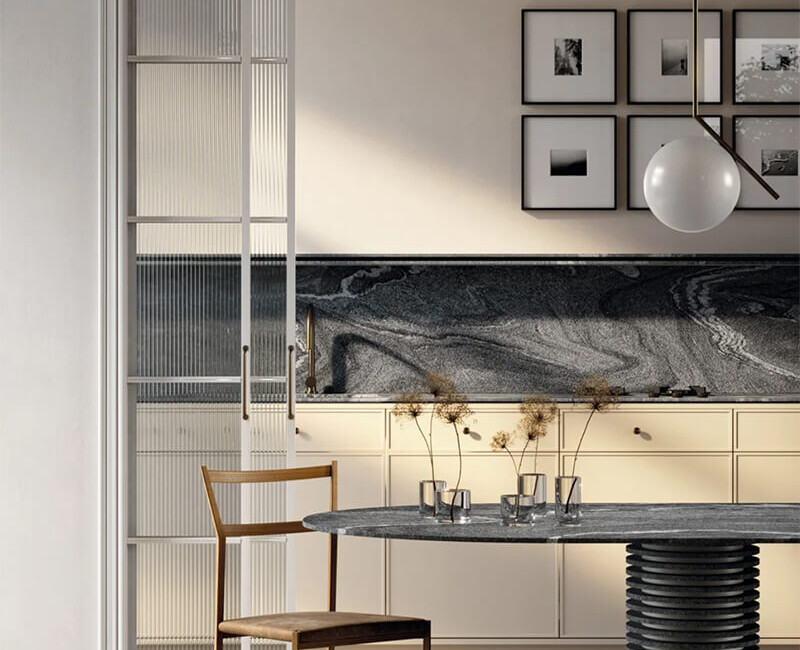 Широкоформатная керамогранитная плита Sapienstone Silver Wave 4D — фото 3 — MAS — Modern Acrylic Stone
