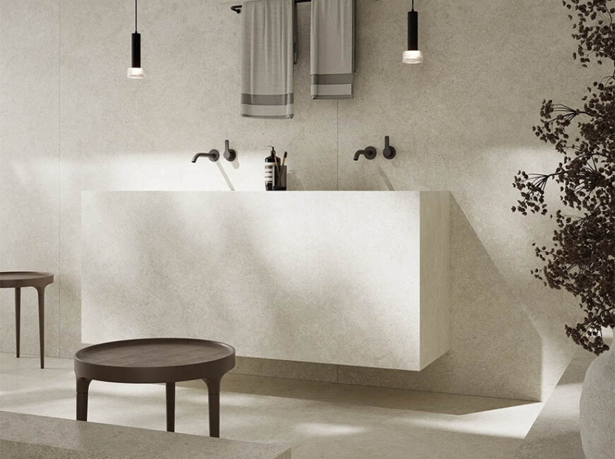 Широкоформатна керамогранітна плита Ascale Amaya Linen — фото 7 — MAS — Modern Acrylic Stone