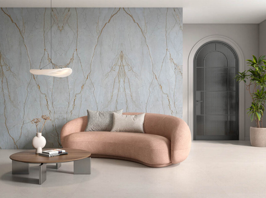 Широкоформатна керамогранітна плита Ascale Foresta Blue — фото 5 — MAS — Modern Acrylic Stone