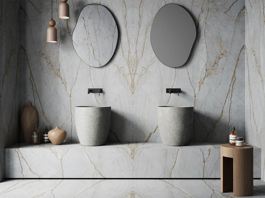 Широкоформатная керамогранитная плита Ascale Foresta Blue — фото 6 — MAS — Modern Acrylic Stone