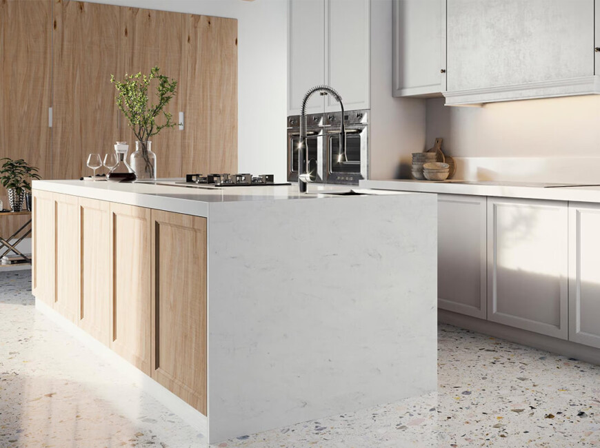 Искусственный акриловый камень Krion L108 Snow Cloudy — фото 2 — MAS — Modern Acrylic Stone