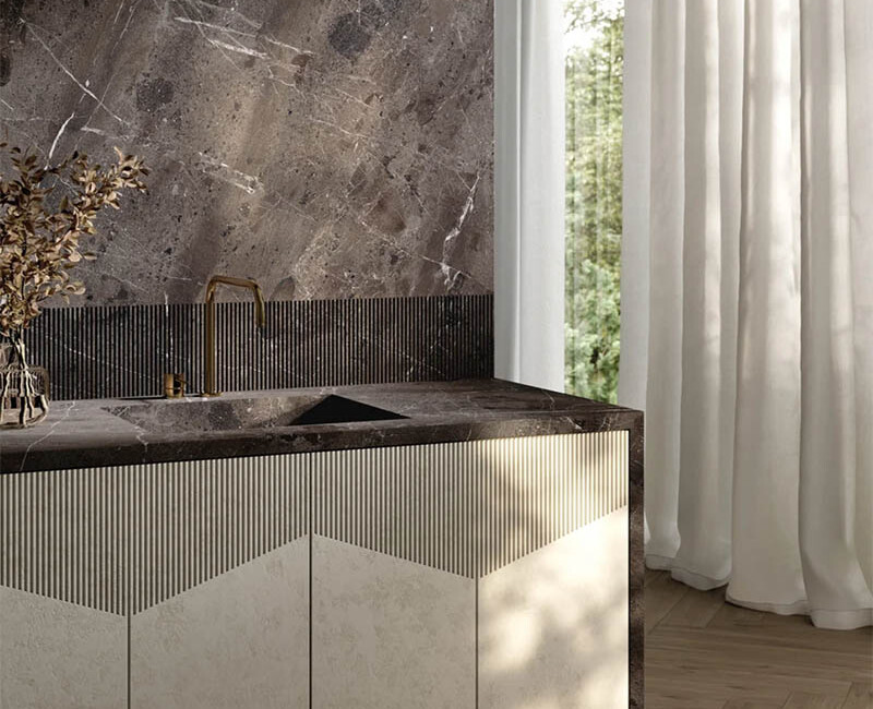Широкоформатная керамогранитная плита Sapienstone Breccia Imperiale — фото 5 — MAS — Modern Acrylic Stone